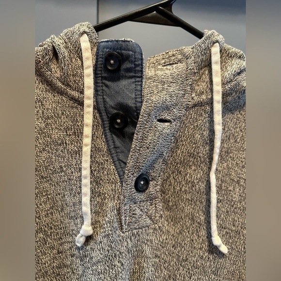 H&M - Gray Knit Hooded Sweater Relaxed Fit (Size M) - Picture 6 of 12